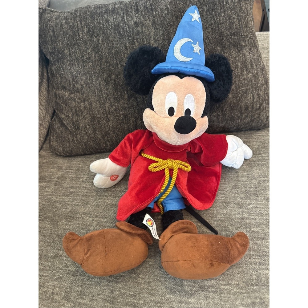 Walt Disney Parks Fantasia LIGHT UP SORCERER MICKEY MOUSE 21" Plush LightWorking